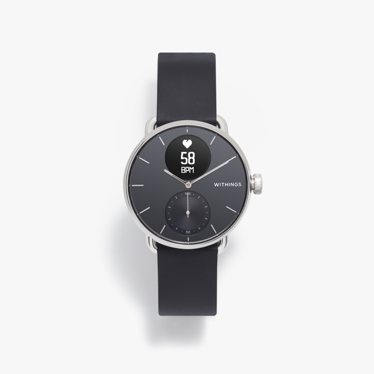 Withings ScanWatch, 38mm, Schwarz - Hybrid Smartwatch mit EKG, Herzschlagmesser und Blutsauerstoff Oximeter (SpO2) - Offizieller Withings Shop