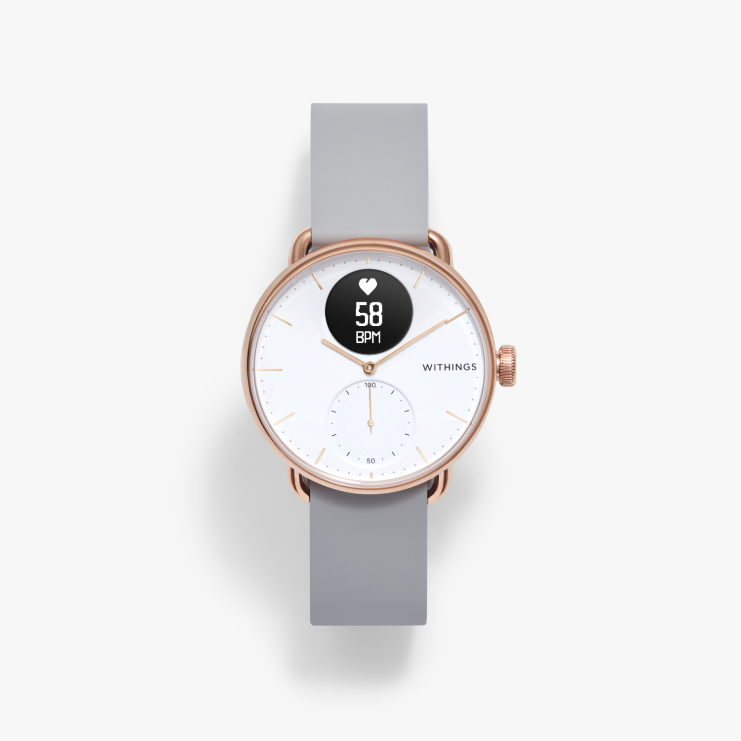 Withings ScanWatch, 38mm, Rose Gold - Hybrid Smartwatch mit EKG, Herzschlagmesser und Blutsauerstoff Oximeter (SpO2) - Offizieller Withings Shop