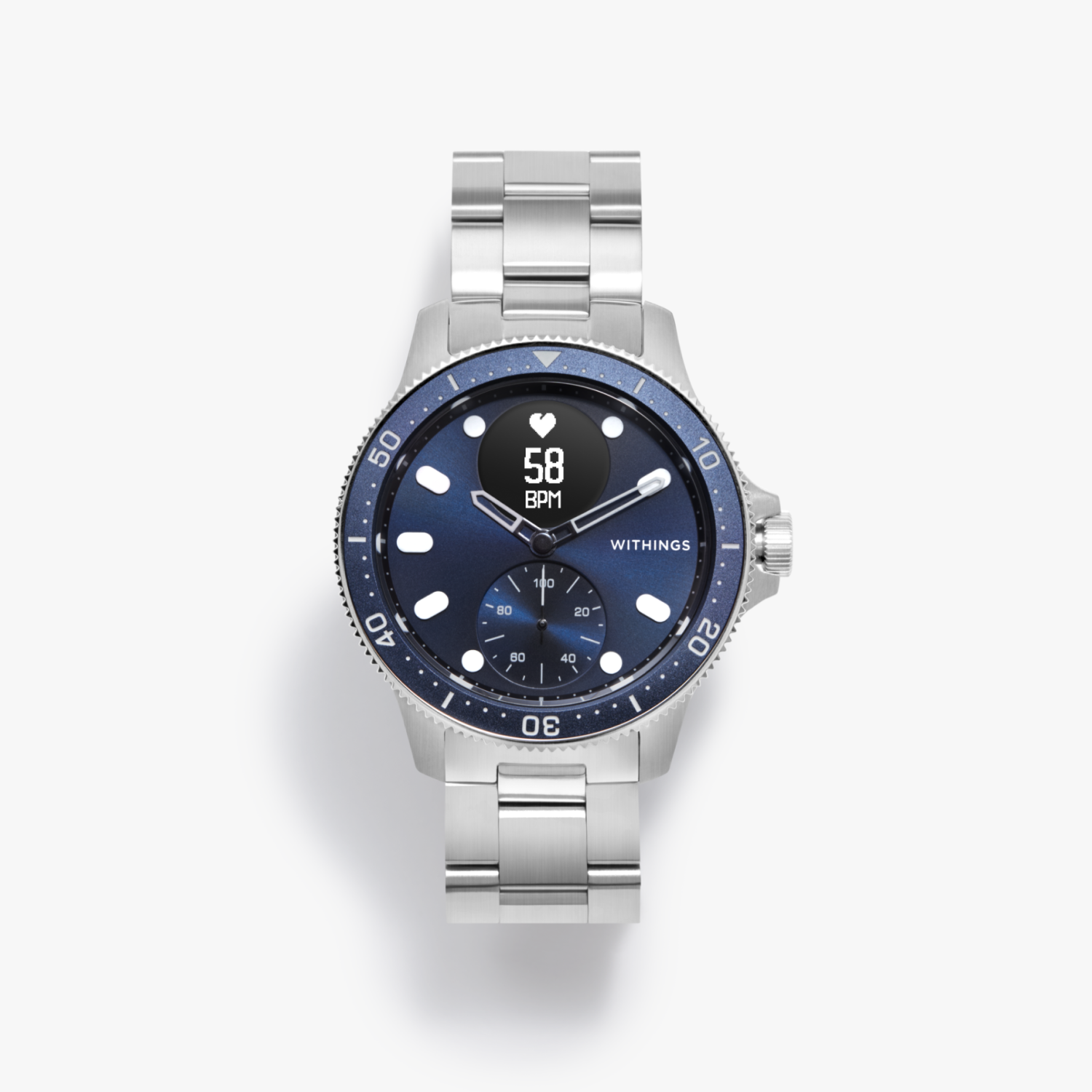 ScanWatch Horizon, 43mm, Blue - Hybrid Smartwatch with ECG, Heart Rate and Oximeter