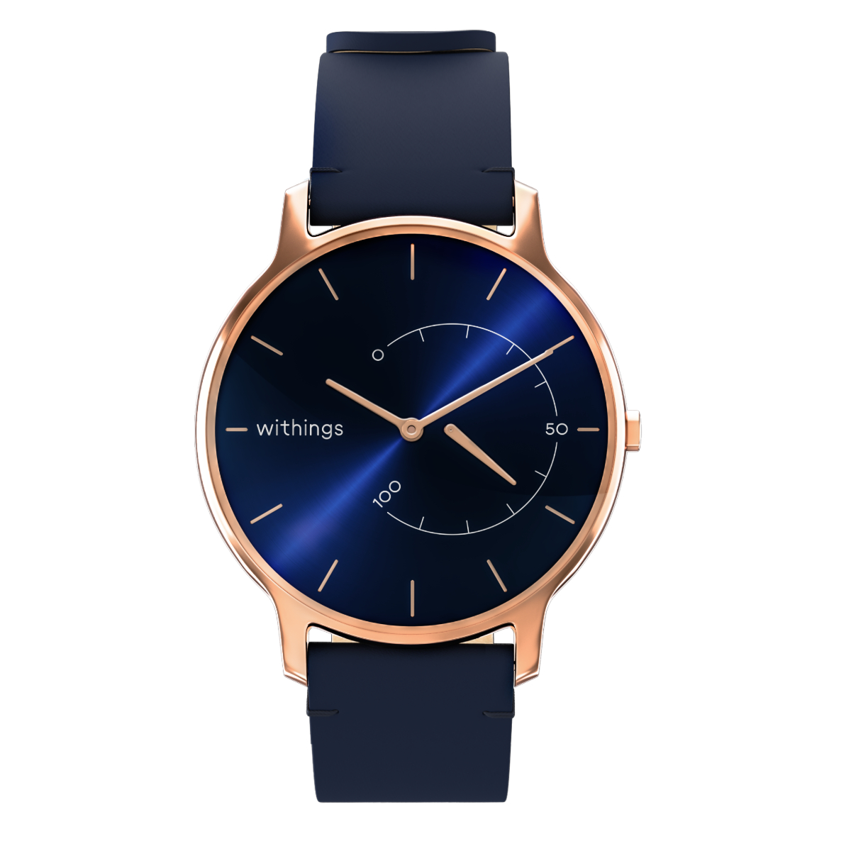 Withings Move Timeless Chic, 38mm, Blue & Rose Gold - Activity tracking watch - Sleep analysis, Water resistant - Withings Official Store
