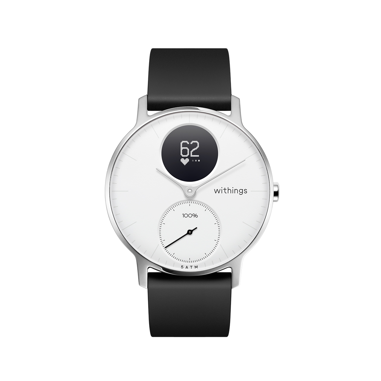 Withings Steel HR (Nokia), 36mm, White - Hybrid Smartwatch - Heart rate & Smartphone notifications - Withings Official Store