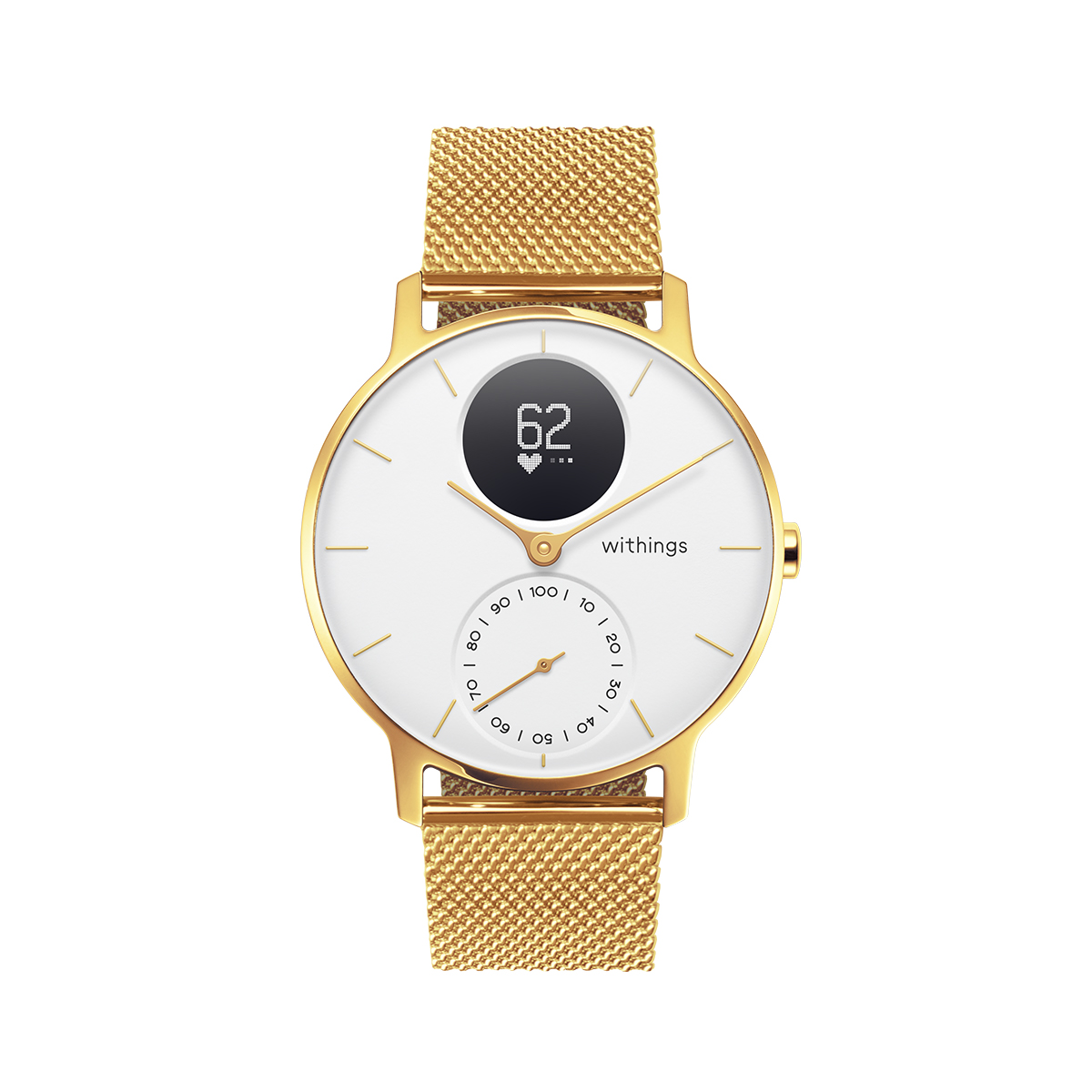 Withings Steel HR Limited Edition, 36mm, White & Gold - Hybrid Smartwatch - Heart rate & Smartphone notifications - Withings Official Store
