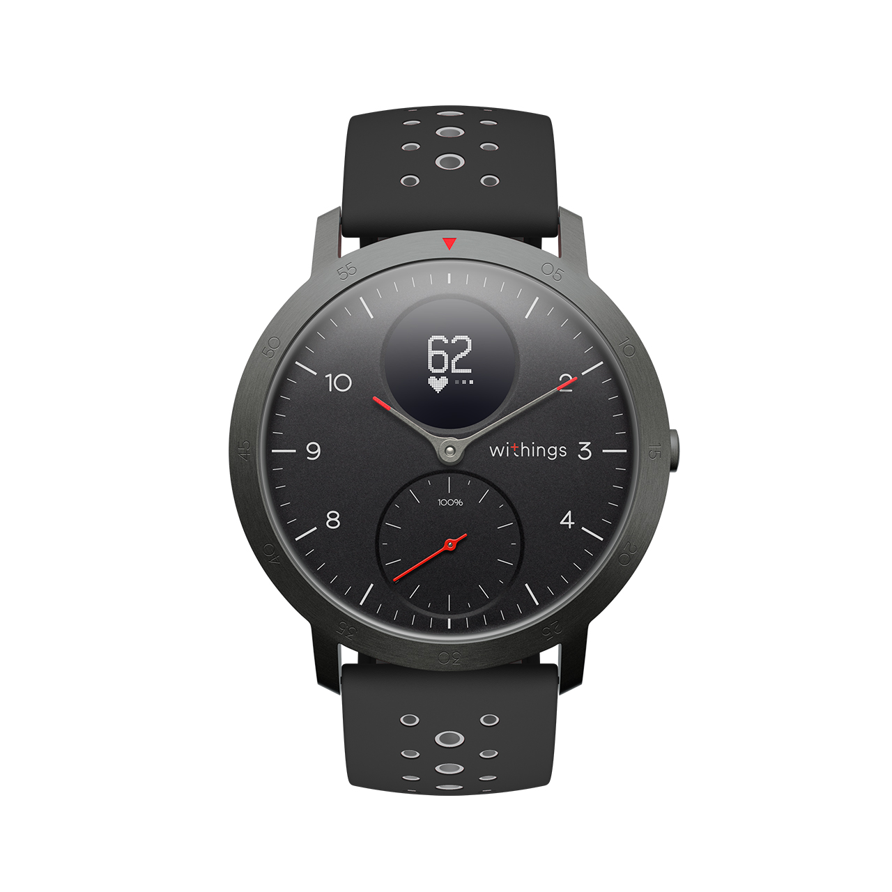 Withings Steel HR Sport, Black - Multisport Hybrid Smartwatch - Heart rate tracking, Connected GPS, Notifications - Withings Official Store