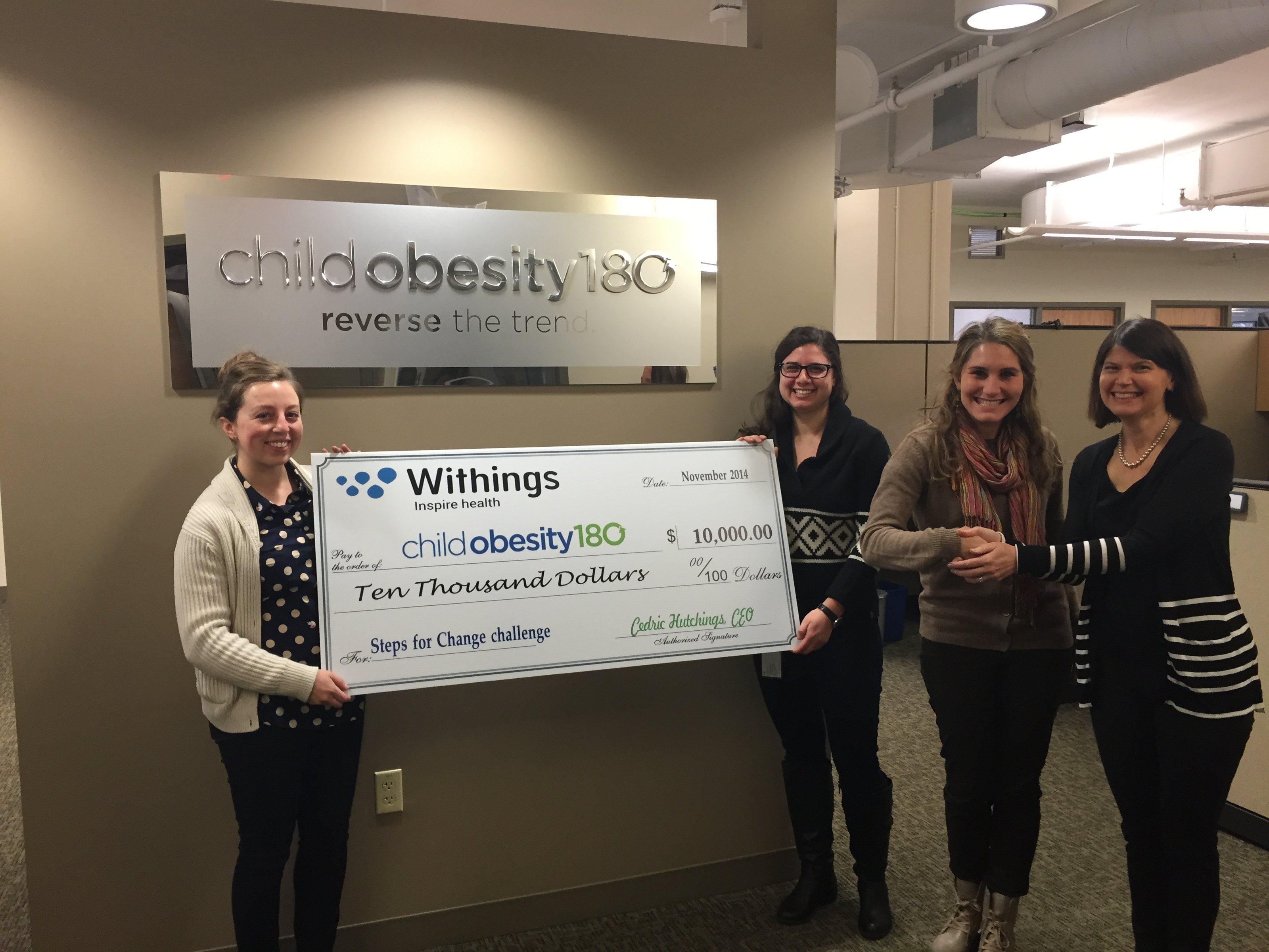 Withings Donates $10,000 to ChildObesity180
